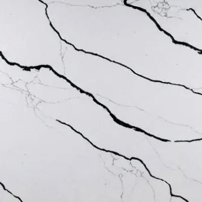 Calacatta Black Storm quartz countertop - Home Design Cabinetry, Lawrenceville GA