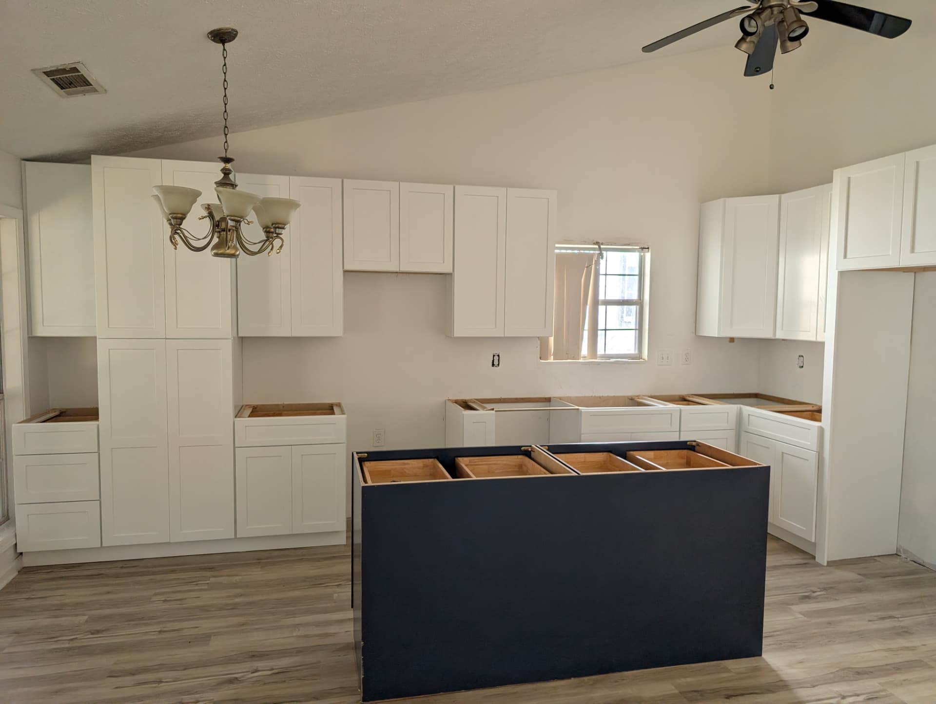 Two-Tone Kitchen Ideas: A Navy Island in Lawrenceville, GA